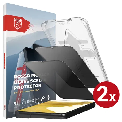 Rosso Samsung Galaxy S22 Privacy Glass met Installatietray (2-Pack) afbeelding 1
