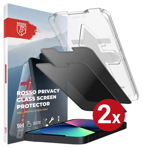 Rosso iPhone 13 / 13 Pro Privacy Glass met Installatietray (2-Pack) afbeelding 14