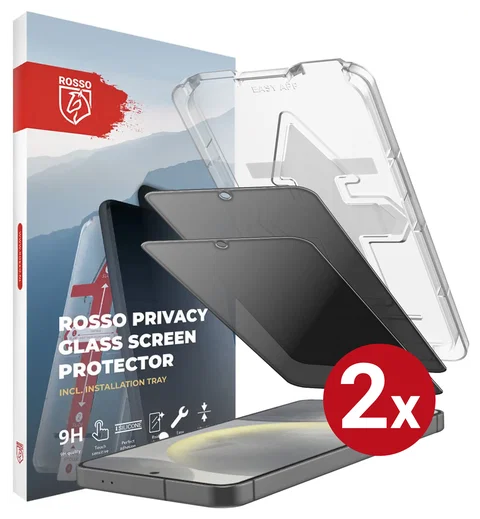 Rosso Samsung S24 Plus Privacy Glass met Installatietray (2-Pack) afbeelding 13