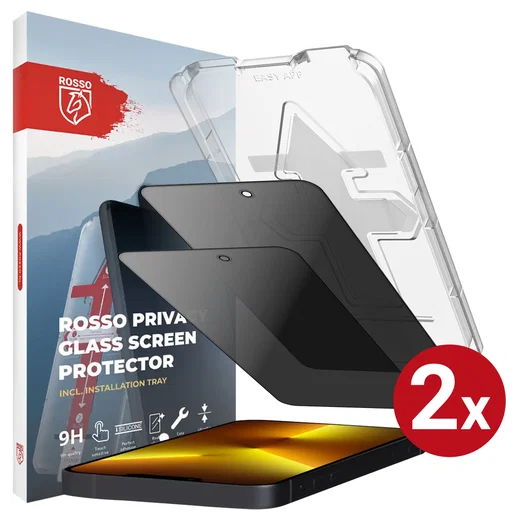 Rosso iPhone 14 Pro Max Privacy Glass met Installatietray (2-Pack) afbeelding 1