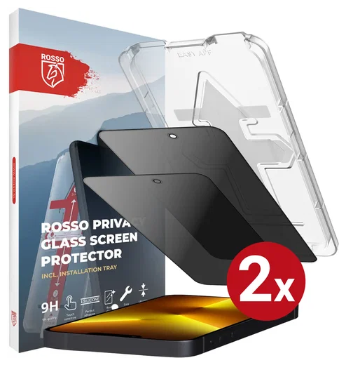 Rosso iPhone 14 Pro Max Privacy Glass met Installatietray (2-Pack) afbeelding 14