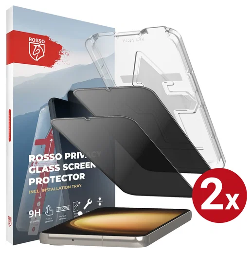 Rosso Samsung S23 Plus Privacy Glass met Installatietray (2-Pack) afbeelding 1