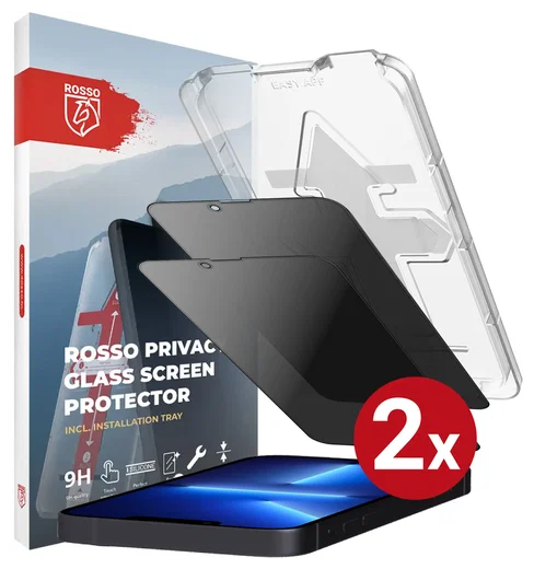 Rosso iPhone 13 Pro Max Privacy Glass met Installatietray (2-Pack) afbeelding 14
