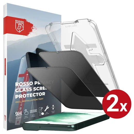 Rosso Samsung S22 Plus Privacy Glass met Installatietray (2-Pack) afbeelding 1