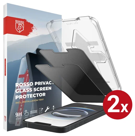 Rosso Apple iPhone 17e / 16e Privacy Glass met Installatietray (2-Pack) afbeelding 1