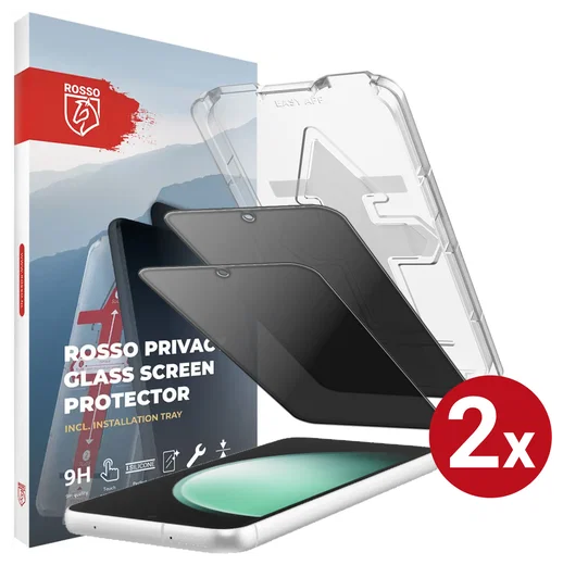 Rosso Samsung Galaxy S23 FE Privacy Glass met Installatietray (2-Pack) afbeelding 1