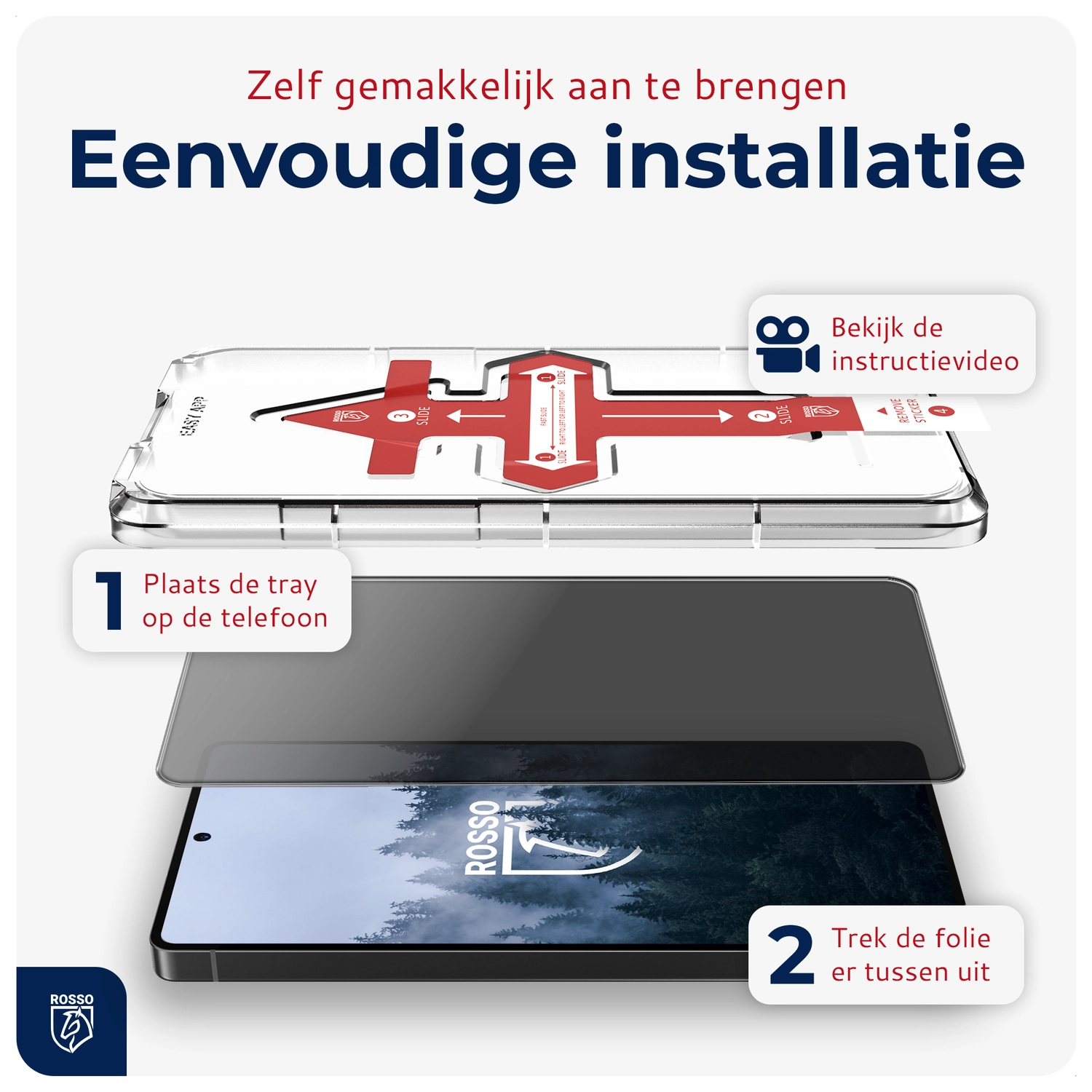 Rosso Samsung S21 Plus Privacy Glass met Installatietray (2-Pack) afbeelding 2