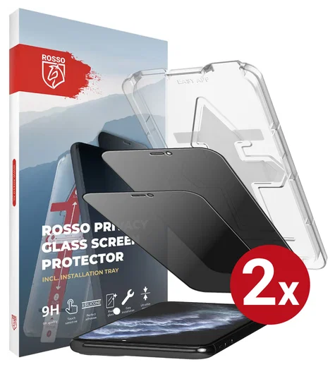 Rosso iPhone 11 Pro Max Privacy Glass met Installatietray (2-Pack) afbeelding 14