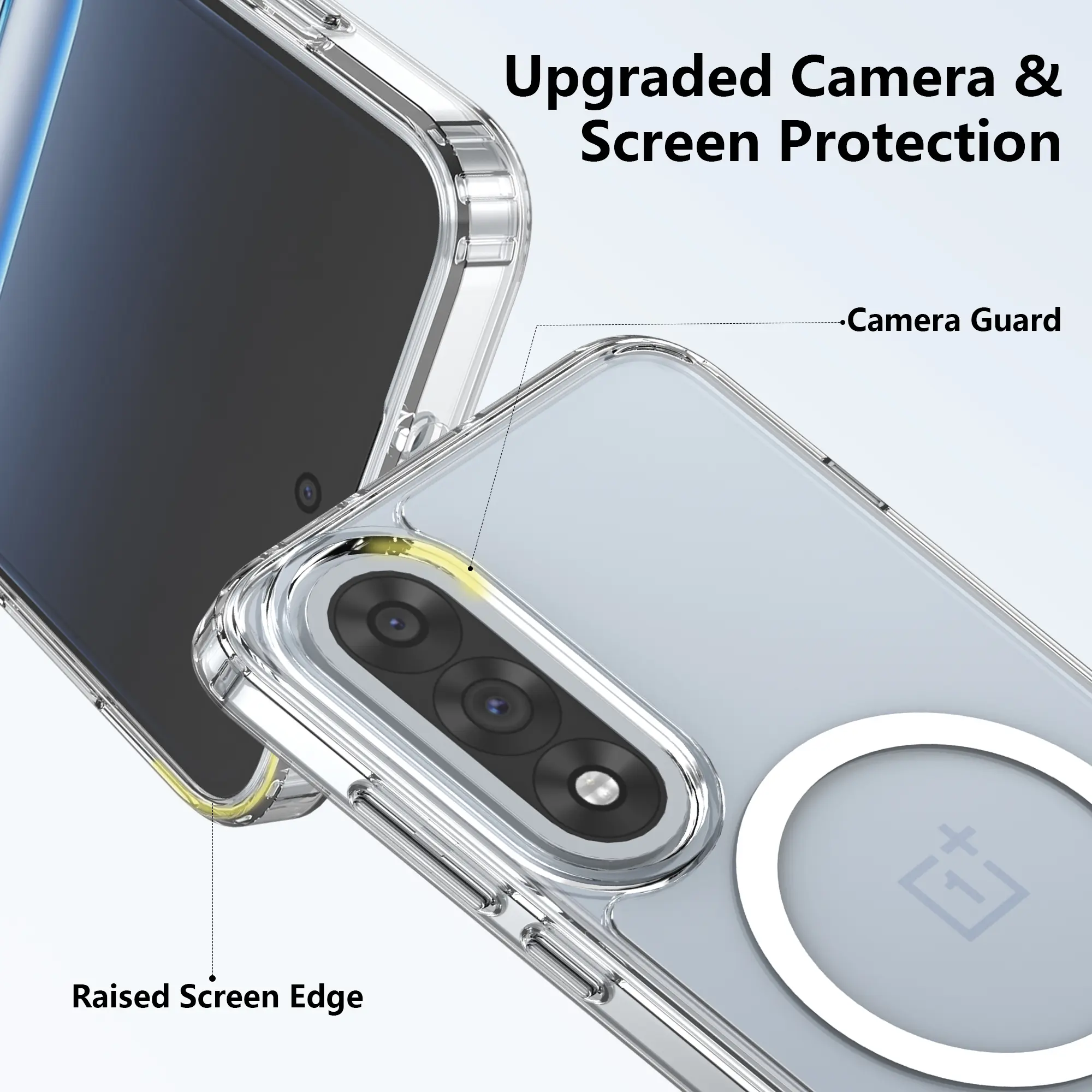 OnePlus Nord 5 Hoesje Hard Back Cover met MagSafe Transparant afbeelding 8