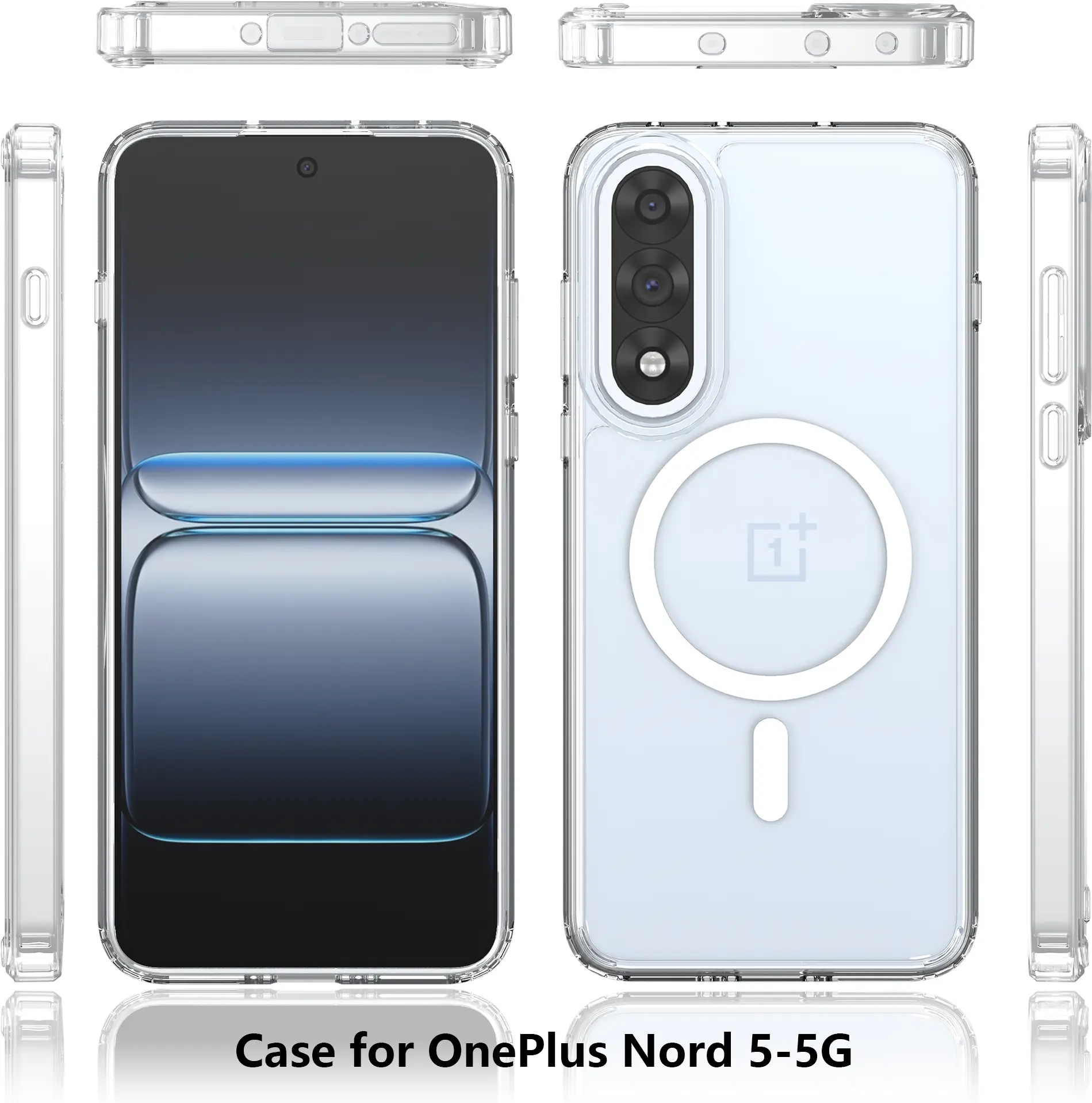 OnePlus Nord 5 Hoesje Hard Back Cover met MagSafe Transparant afbeelding 9