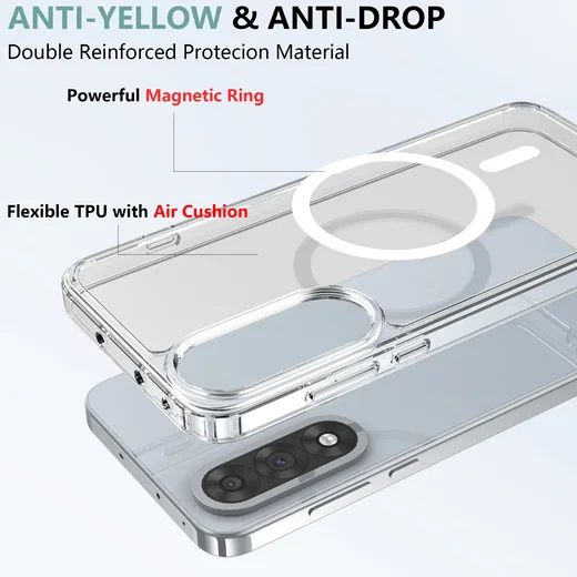 OnePlus Nord 5 Hoesje Hard Back Cover met MagSafe Transparant afbeelding 5