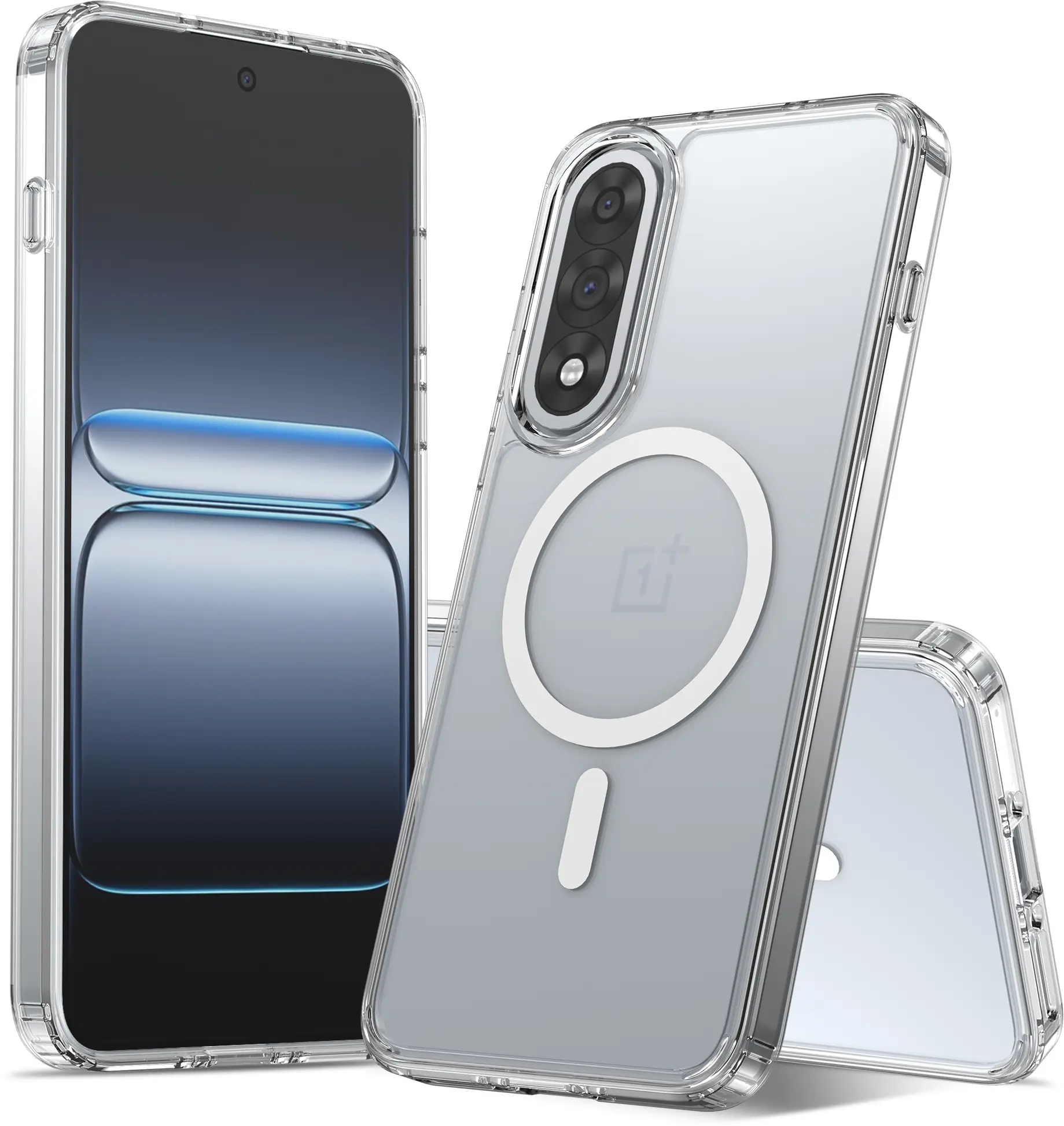 OnePlus Nord 5 Hoesje Hard Back Cover met MagSafe Transparant afbeelding 1