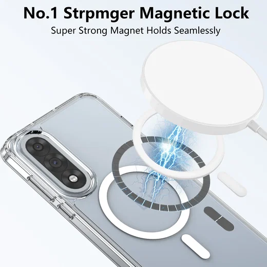 OnePlus Nord 5 Hoesje Hard Back Cover met MagSafe Transparant afbeelding 2