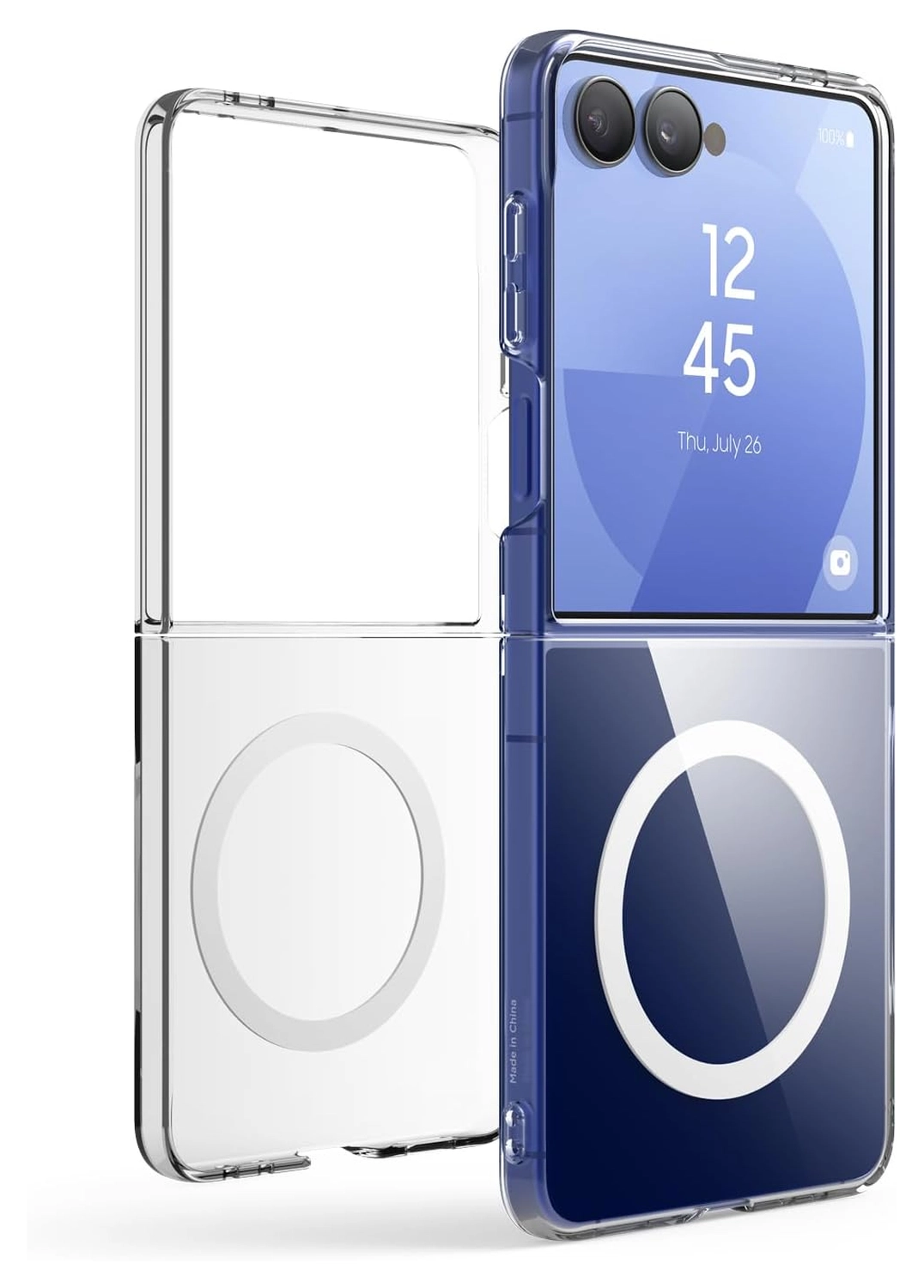 Samsung Galaxy Z Flip 7 Hoesje Hard Back Cover met MagSafe Transparant afbeelding 1