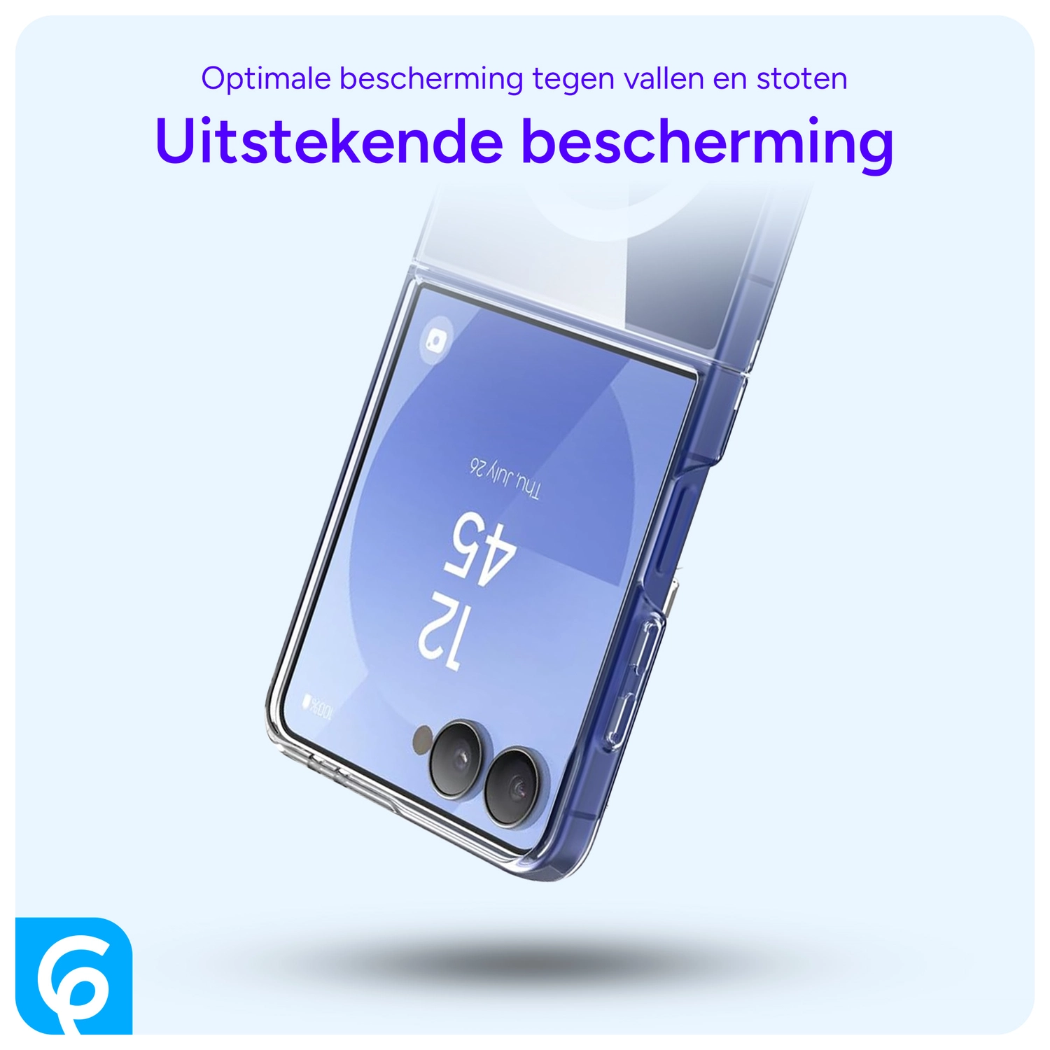 Samsung Galaxy Z Flip 7 Hoesje Hard Back Cover met MagSafe Transparant afbeelding 2