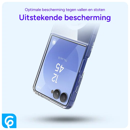 Samsung Galaxy Z Flip 7 Hoesje Hard Back Cover met MagSafe Transparant afbeelding 2