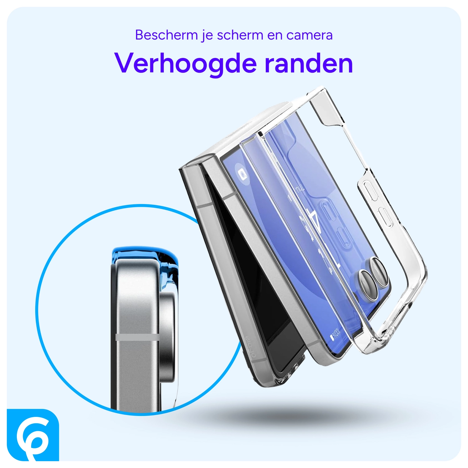 Samsung Galaxy Z Flip 7 Hoesje Hard Back Cover met MagSafe Transparant afbeelding 4