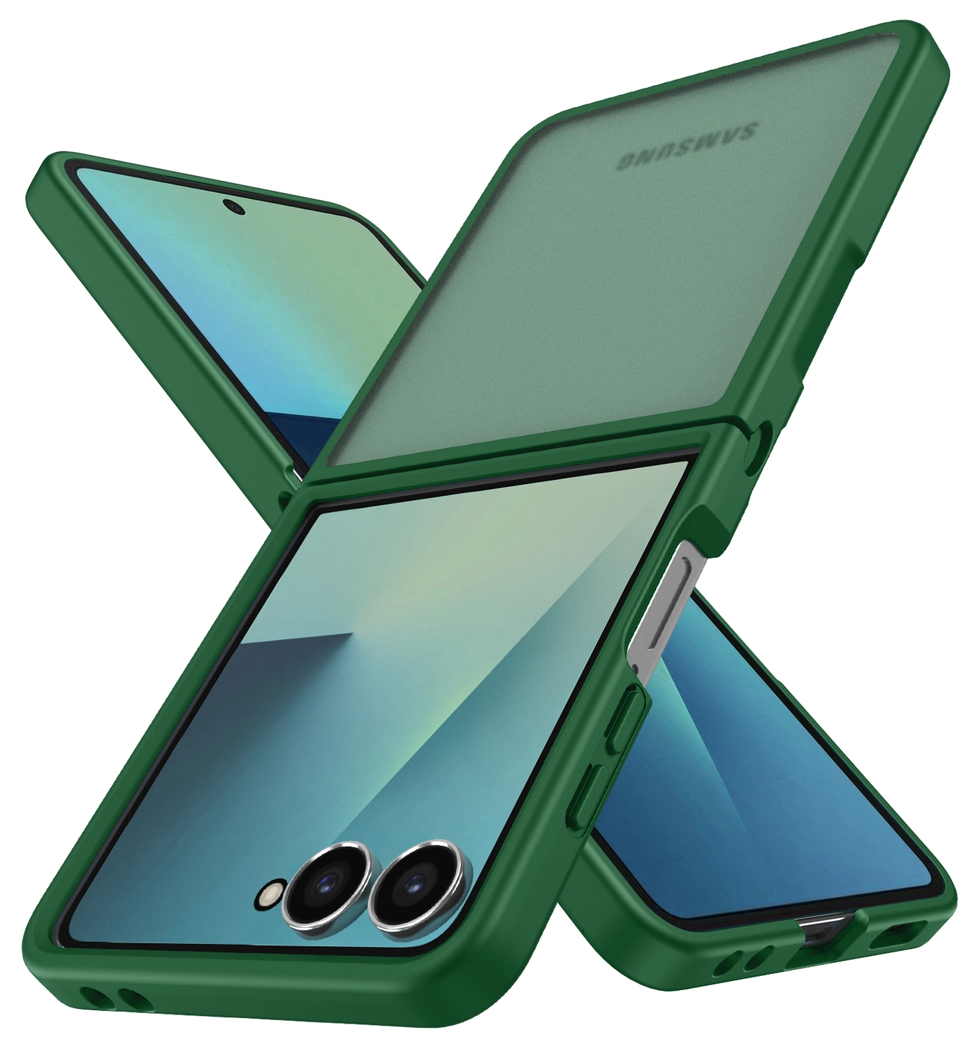 Samsung Galaxy Z Flip 7 Hoesje Back Cover Matte Groen afbeelding 3