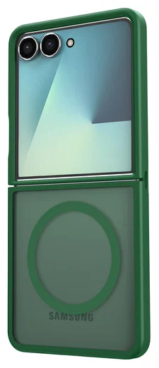 Samsung Galaxy Z Flip 7 Hoesje met MagSafe Back Cover Matte Groen afbeelding 6
