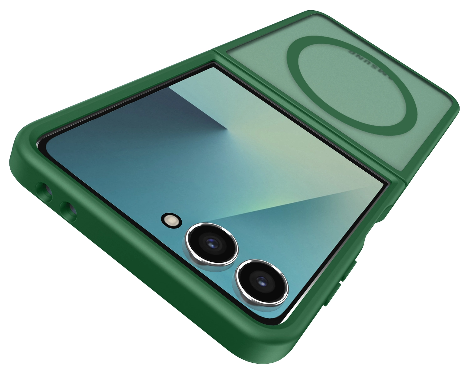 Samsung Galaxy Z Flip 7 Hoesje met MagSafe Back Cover Matte Groen afbeelding 9
