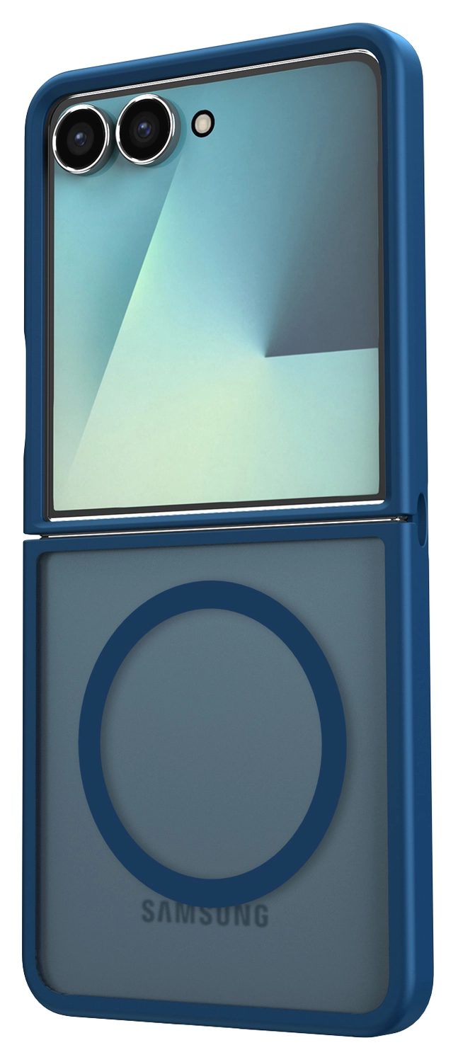 Samsung Galaxy Z Flip 7 Hoesje met MagSafe Back Cover Matte Blauw afbeelding 9