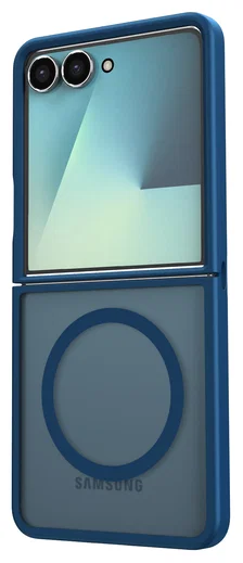 Samsung Galaxy Z Flip 7 Hoesje met MagSafe Back Cover Matte Blauw afbeelding 9