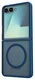 Samsung Galaxy Z Flip 7 Hoesje met MagSafe Back Cover Matte Blauw afbeelding 9