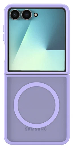 Samsung Galaxy Z Flip 7 Hoesje met MagSafe Back Cover Matte Paars afbeelding 4