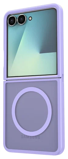 Samsung Galaxy Z Flip 7 Hoesje met MagSafe Back Cover Matte Paars afbeelding 6