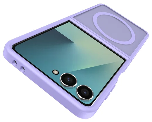 Samsung Galaxy Z Flip 7 Hoesje met MagSafe Back Cover Matte Paars afbeelding 7