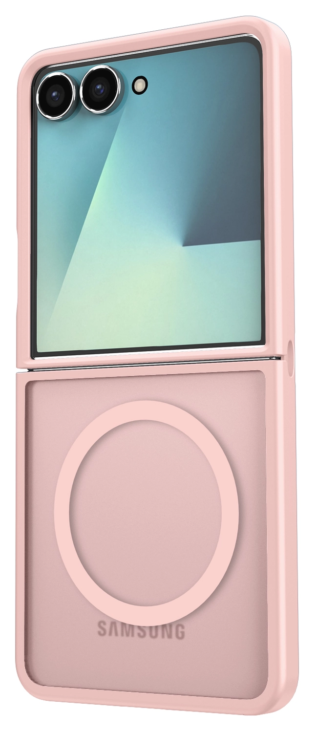 Samsung Galaxy Z Flip 7 Hoesje met MagSafe Back Cover Matte Roze afbeelding 6