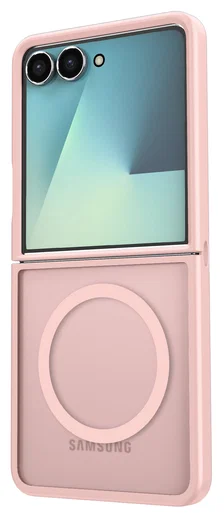 Samsung Galaxy Z Flip 7 Hoesje met MagSafe Back Cover Matte Roze afbeelding 6