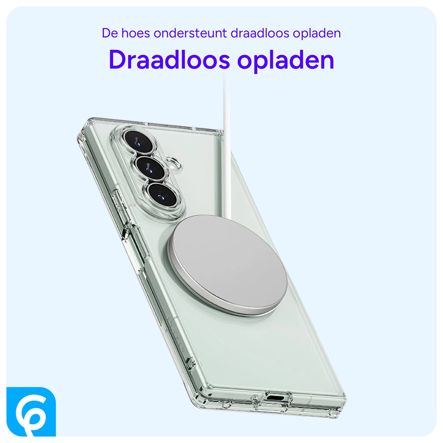 Samsung Galaxy Z Fold 7 Hoesje Hard Back Cover met MagSafe Transparant afbeelding 3