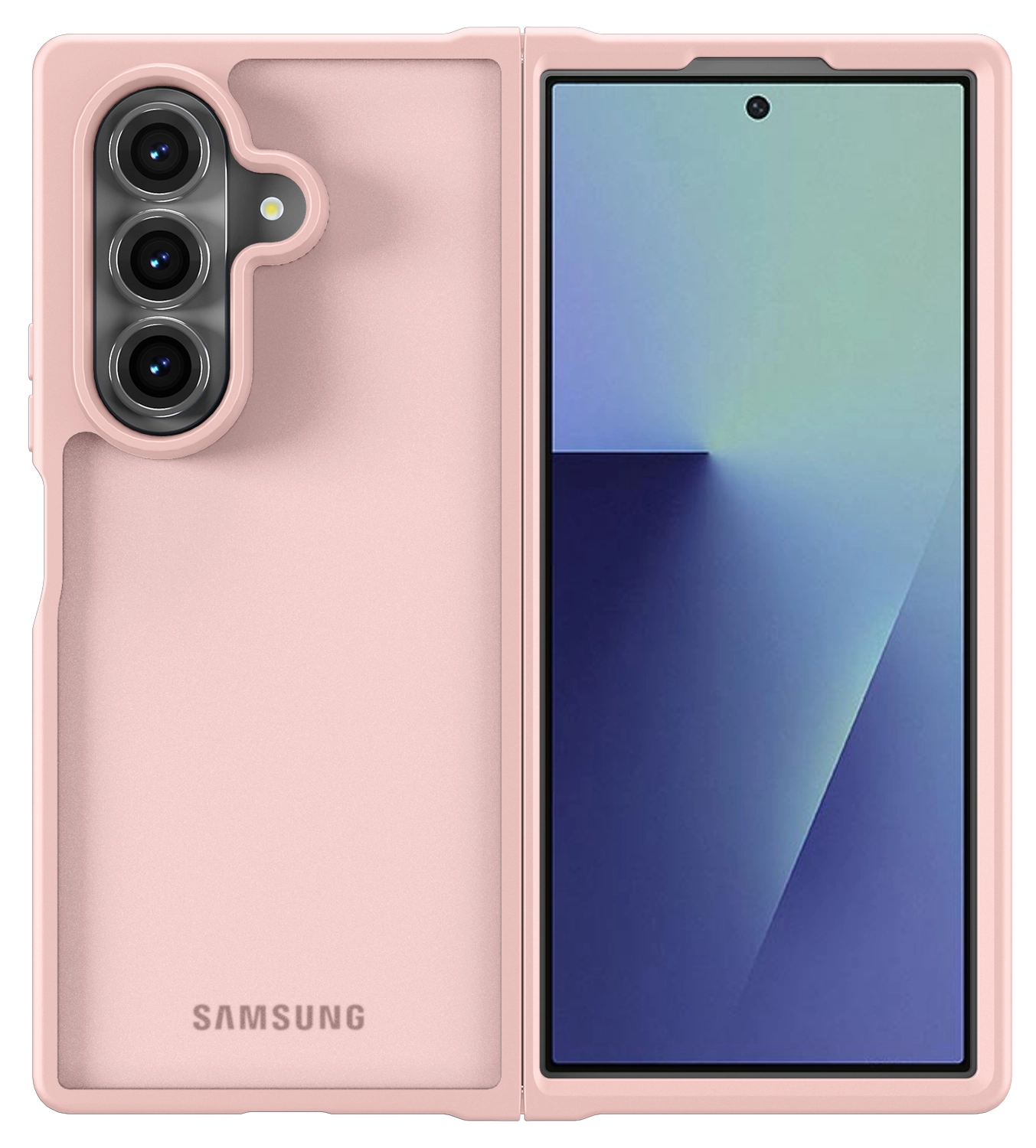 Samsung Galaxy Z Fold 7 Hoesje Back Cover Matte Roze afbeelding 1