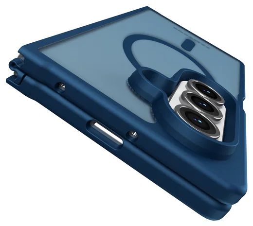 Samsung Galaxy Z Fold 7 Hoesje met MagSafe Back Cover Matte Blauw afbeelding 6
