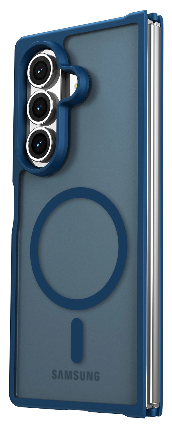 Samsung Galaxy Z Fold 7 Hoesje met MagSafe Back Cover Matte Blauw afbeelding 9