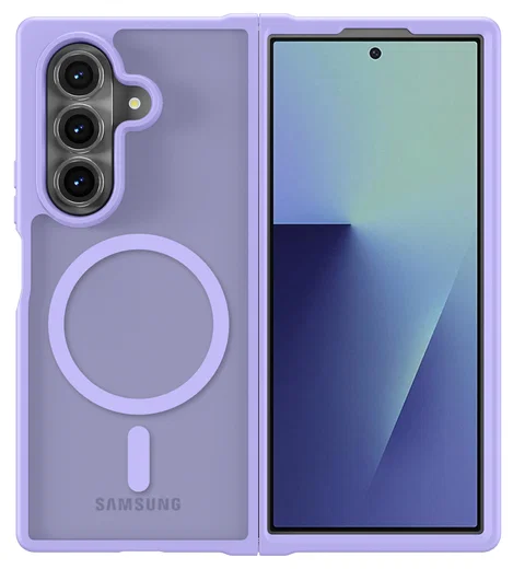 Samsung Galaxy Z Fold 7 Hoesje met MagSafe Back Cover Matte Paars afbeelding 1