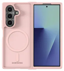 Samsung Galaxy Z Fold 7 Hoesje met MagSafe Back Cover Matte Roze afbeelding