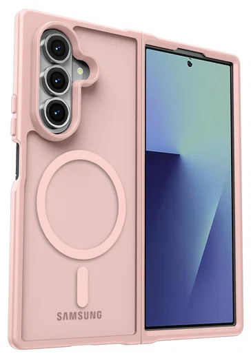 Samsung Galaxy Z Fold 7 Hoesje met MagSafe Back Cover Matte Roze afbeelding 5