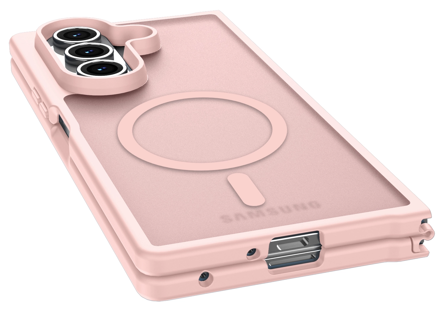 Samsung Galaxy Z Fold 7 Hoesje met MagSafe Back Cover Matte Roze afbeelding 6