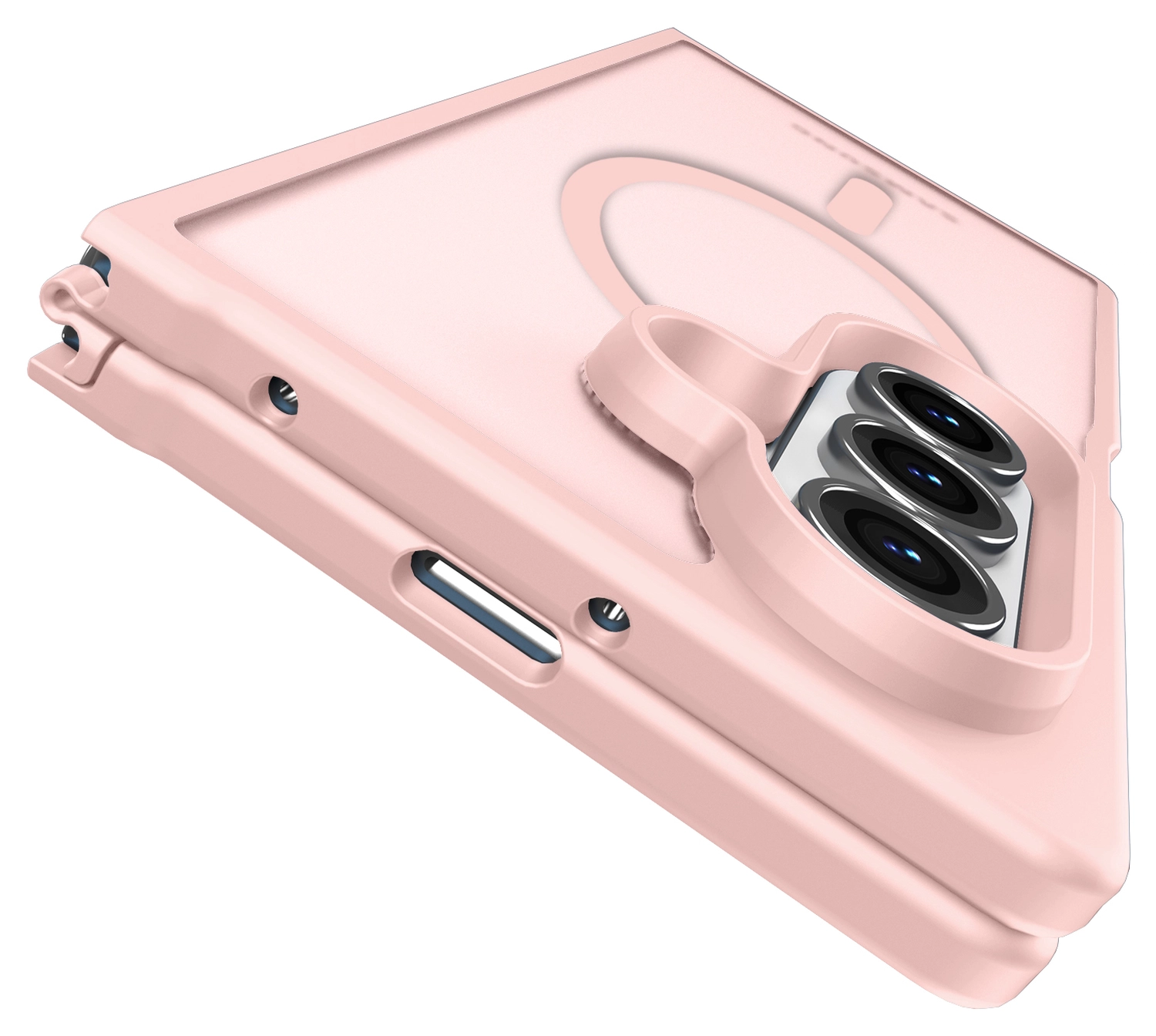 Samsung Galaxy Z Fold 7 Hoesje met MagSafe Back Cover Matte Roze afbeelding 8