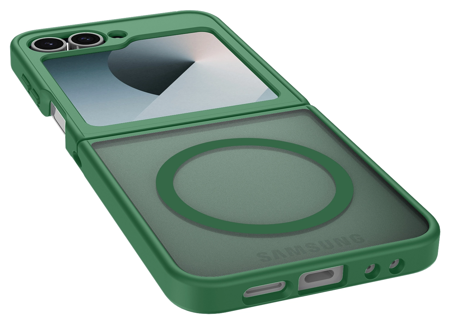 Samsung Galaxy Z Flip 7 FE / 6 Hoesje met MagSafe Back Cover Matte Groen afbeelding 6