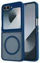 Samsung Galaxy Z Flip 7 FE / 6 Hoesje met MagSafe Back Cover Matte Blauw