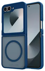 Samsung Galaxy Z Flip 7 FE / 6 Hoesje met MagSafe Back Cover Matte Blauw afbeelding