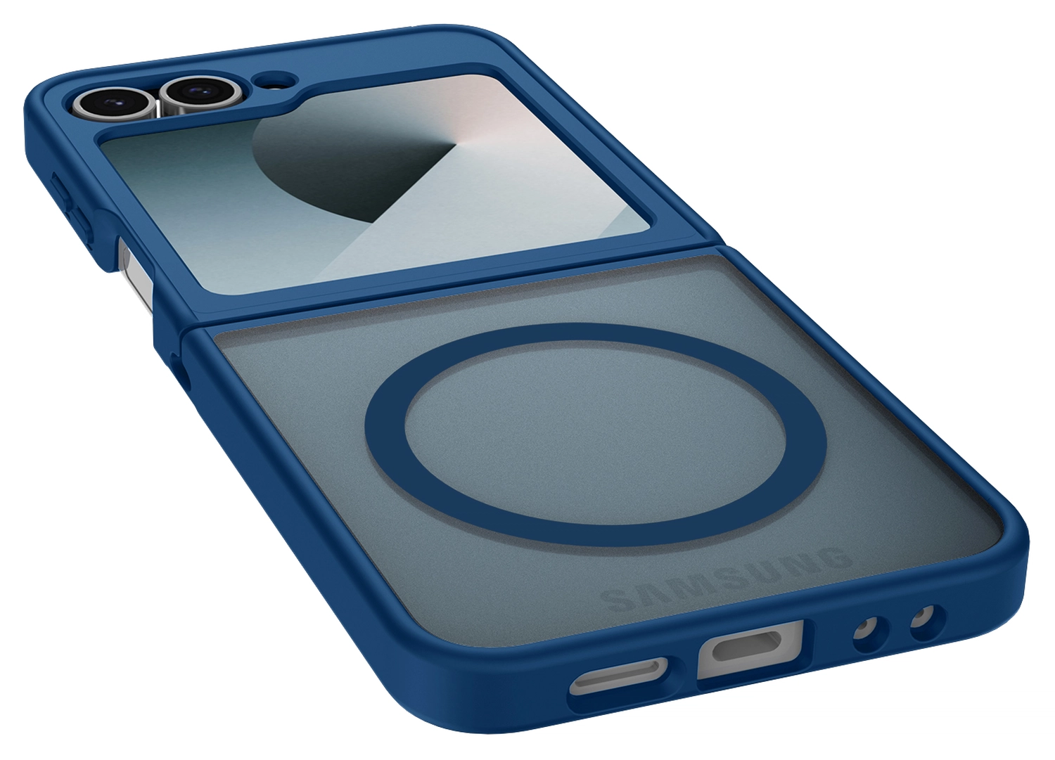 Samsung Galaxy Z Flip 7 FE / 6 Hoesje met MagSafe Back Cover Matte Blauw afbeelding 10