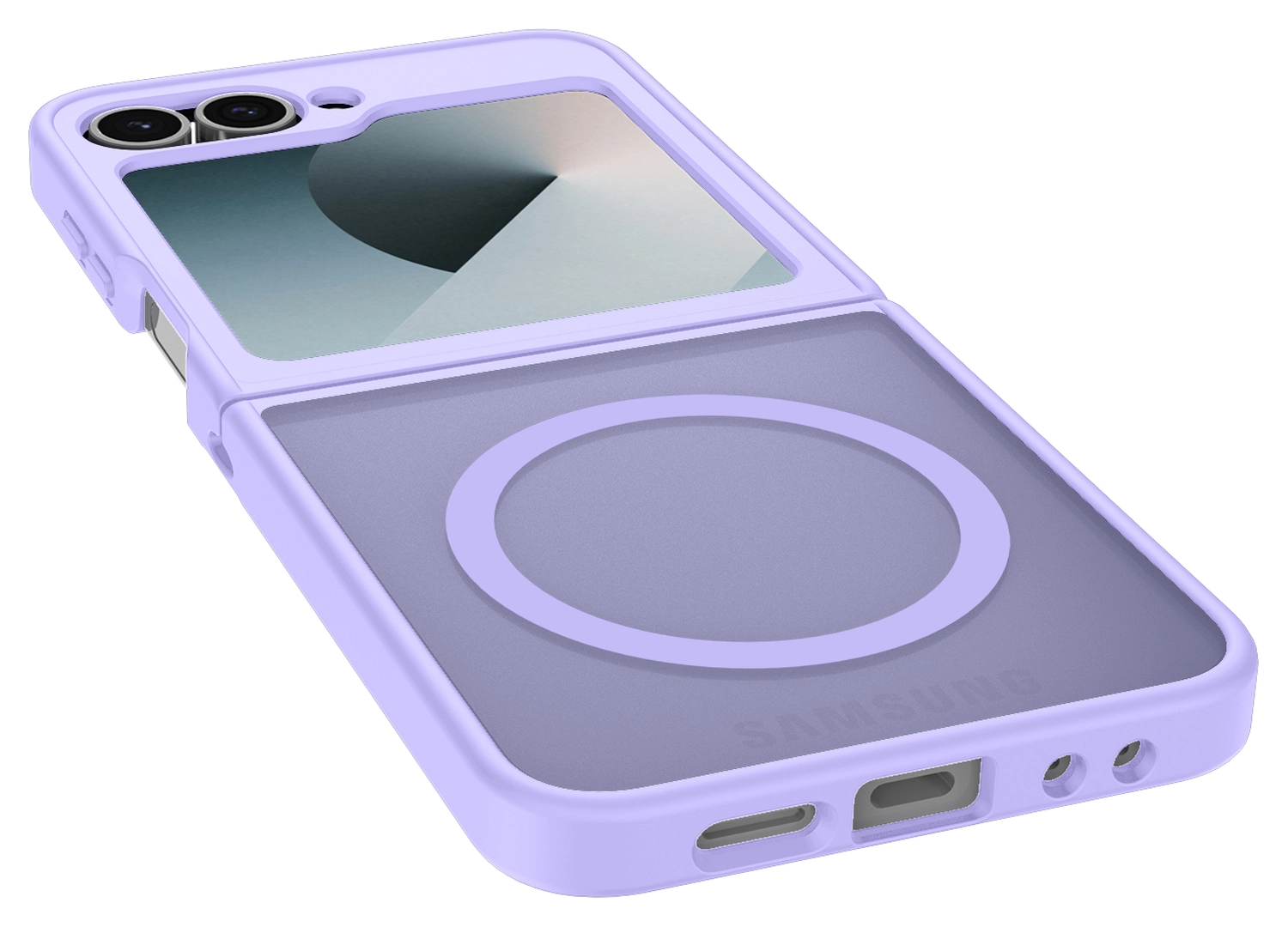 Samsung Galaxy Z Flip 7 FE / 6 Hoesje met MagSafe Back Cover Matte Paars afbeelding 6