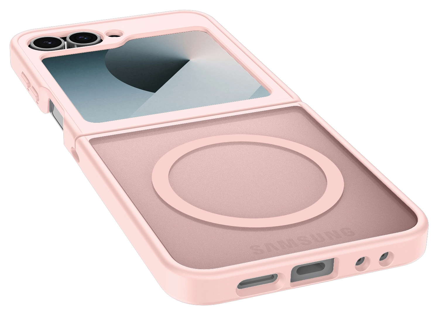 Samsung Galaxy Z Flip 7 FE / 6 Hoesje met MagSafe Back Cover Matte Roze afbeelding 13