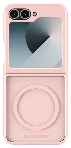 Samsung Galaxy Z Flip 7 FE / 6 Hoesje met MagSafe Back Cover Matte Roze afbeelding 2
