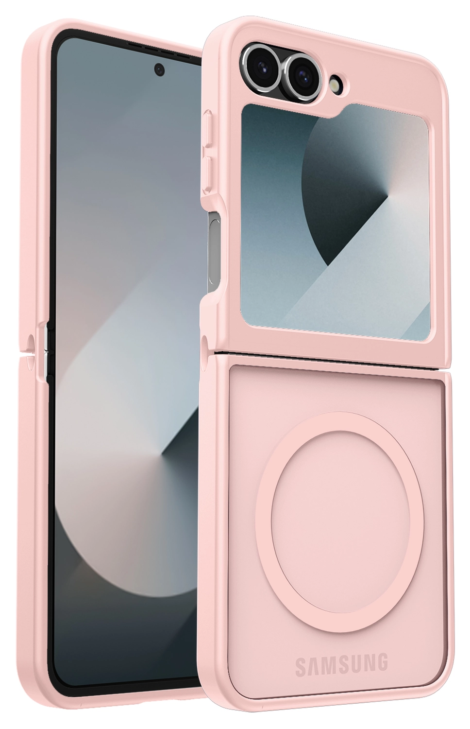 Samsung Galaxy Z Flip 7 FE / 6 Hoesje met MagSafe Back Cover Matte Roze afbeelding 12