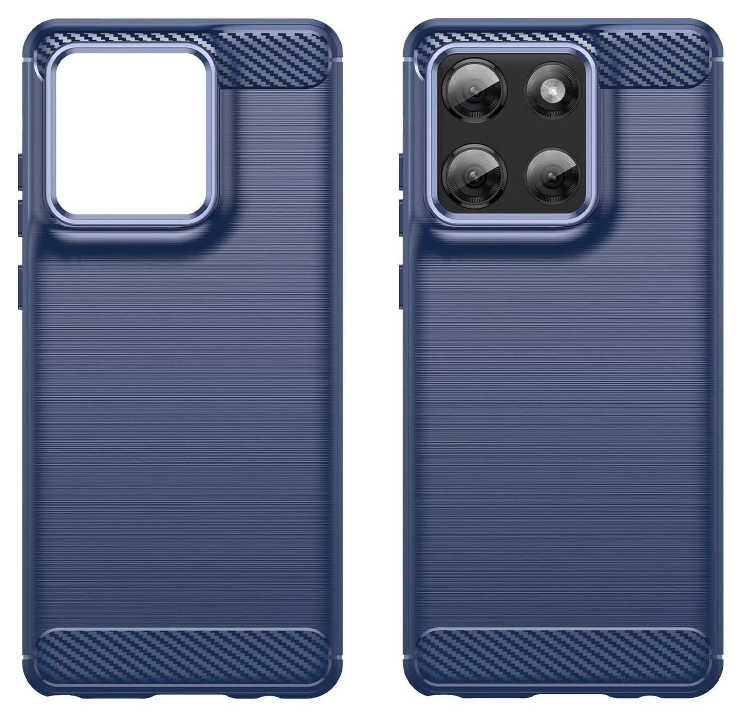 Motorola Moto G86 Hoesje Geborsteld TPU Flexibele Back Cover Blauw afbeelding 2